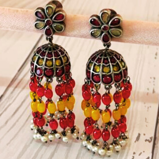 SHYAMA RED-YELLOW EARRING