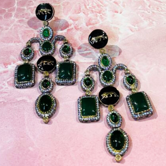 NAWABSHAHI EMERALD EARRINGS