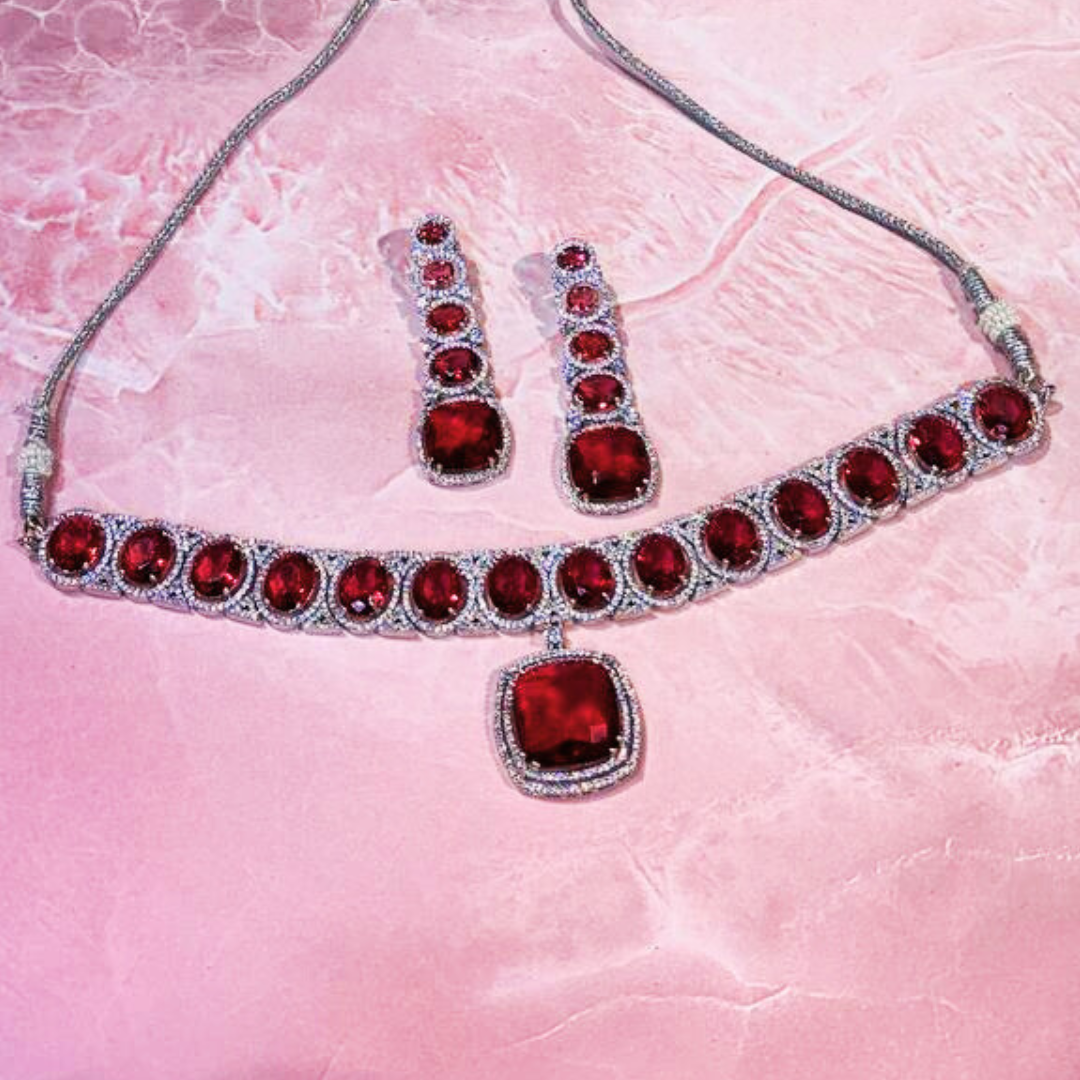 RAHIMA RED JEWELLERY SET