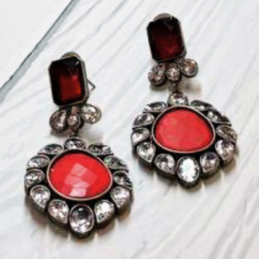 RUHAANI WINE EARRING