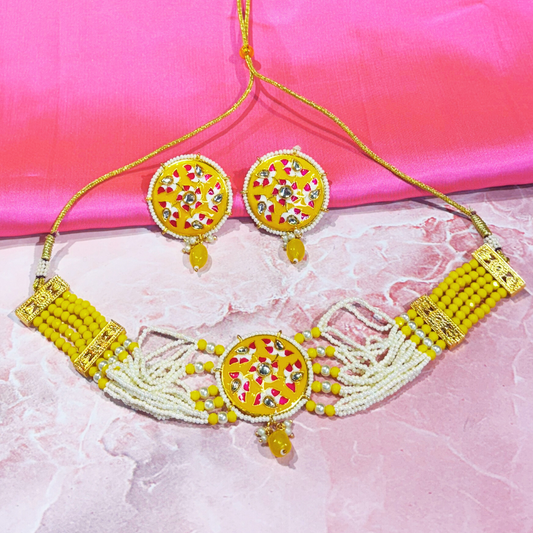 VISHAKA YELLOW NECKLACE