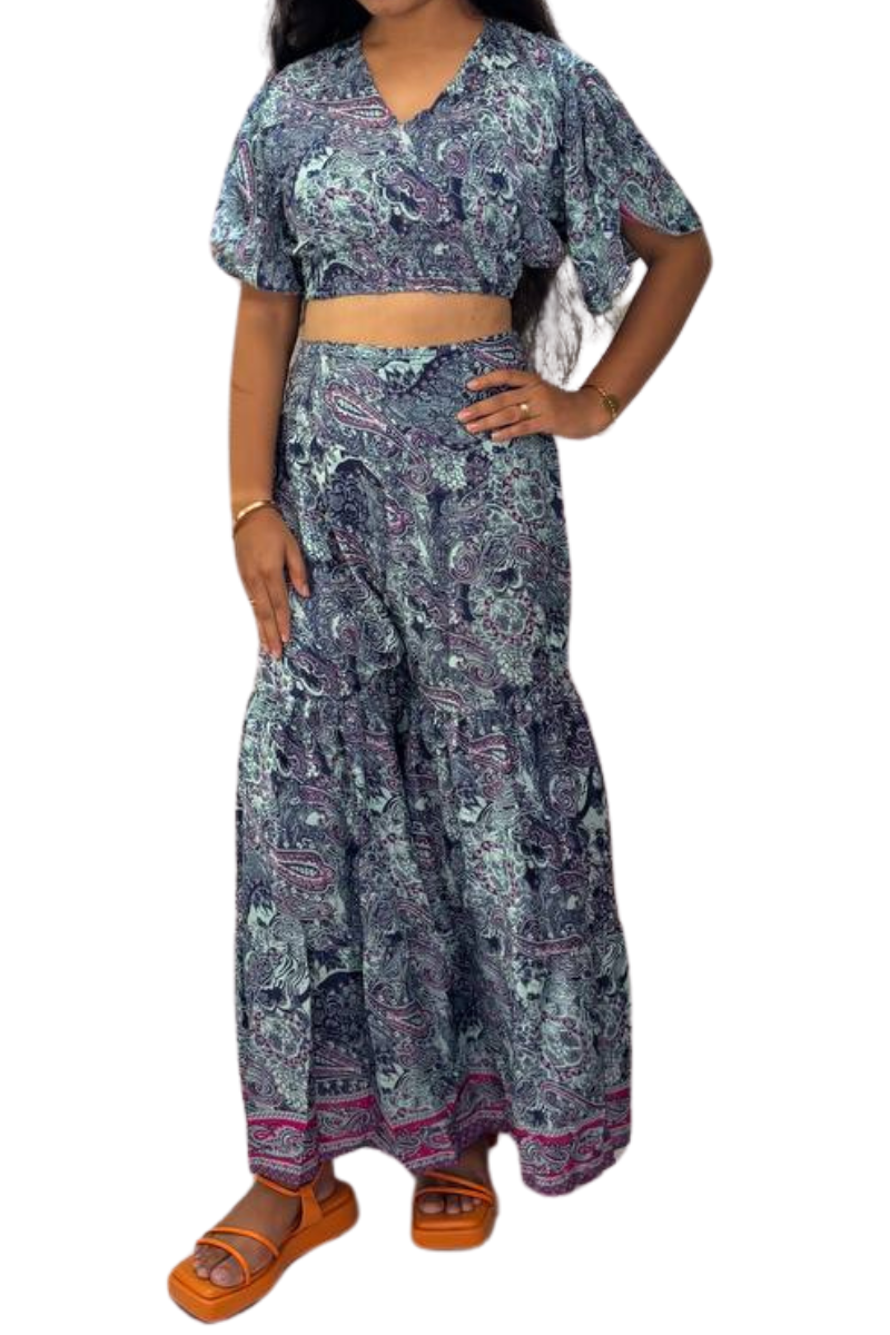 KYLIE CAROLINA SHARARA CO-ORD SET