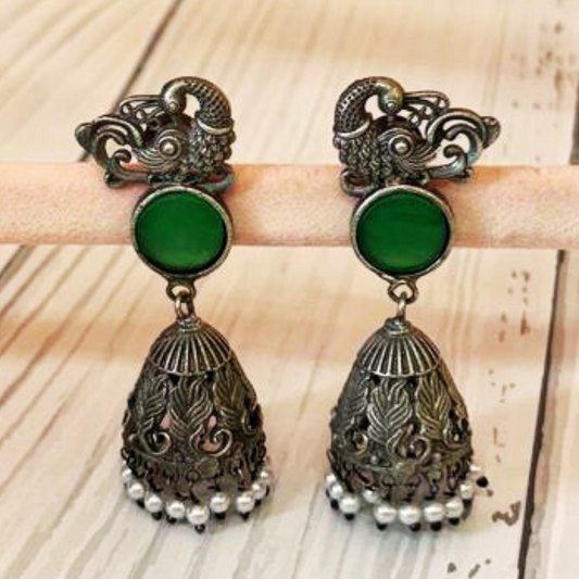 DHVAJEE GREEN EARRING