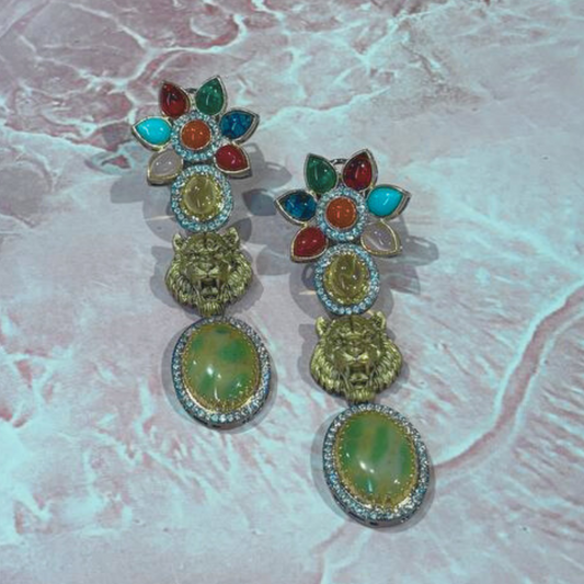 GULSHERA GLASS-LEMAN EARRINGS