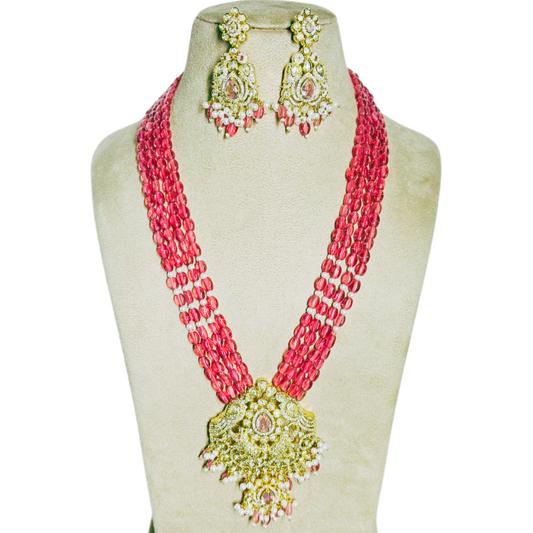 URAVASHI WINE NECKLACE