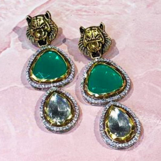 SHAGUN EMERALD EARRINGS