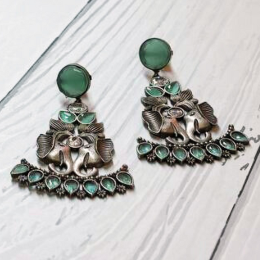 GAJKI AQUA BLUE EARRING
