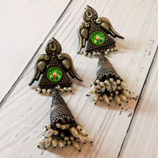 HEERAMANI GREEN EARRING