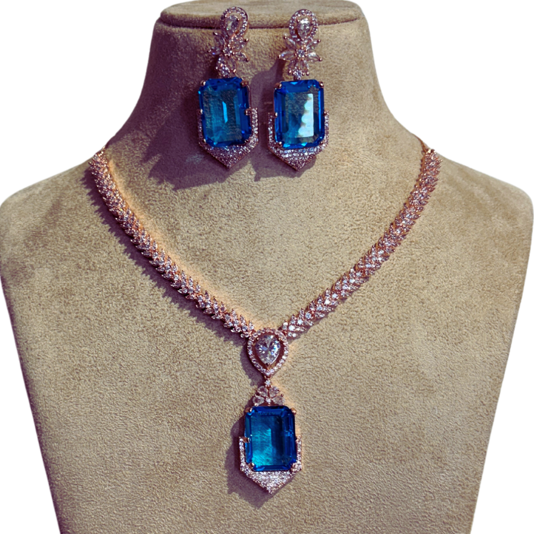 ROOHI AQUA(RG) JEWELLERY SET