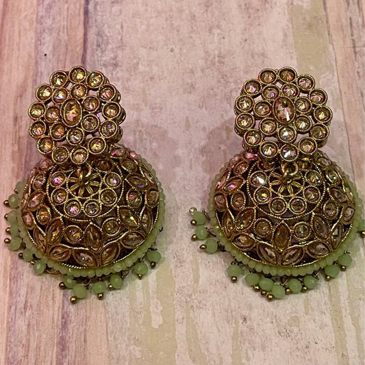 MINT GREEN JUBEDA ( TINY) JHUMKA