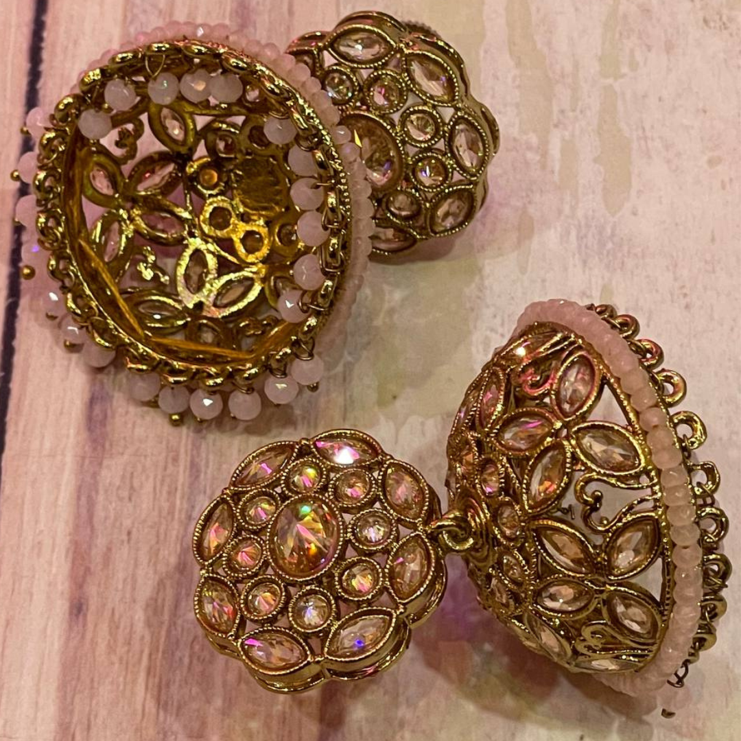 MINT PINK JUBEDA ( TINY ) JHUMKA