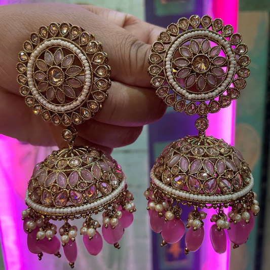 MINT PINK PADMANI JHUMKA