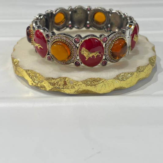 SHAMSHERA ORANGE-RED BRACELET