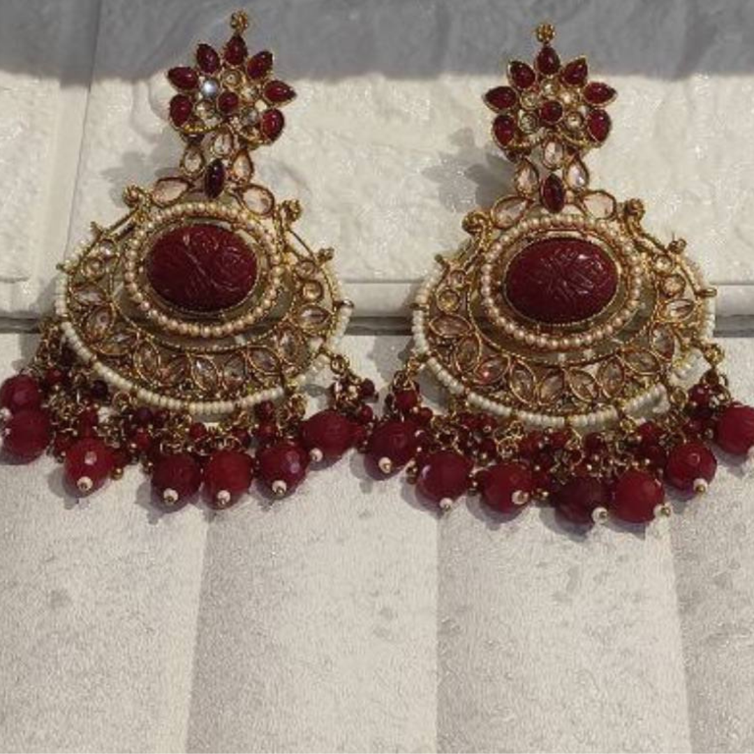 MANDAKINI RED EARRINGS