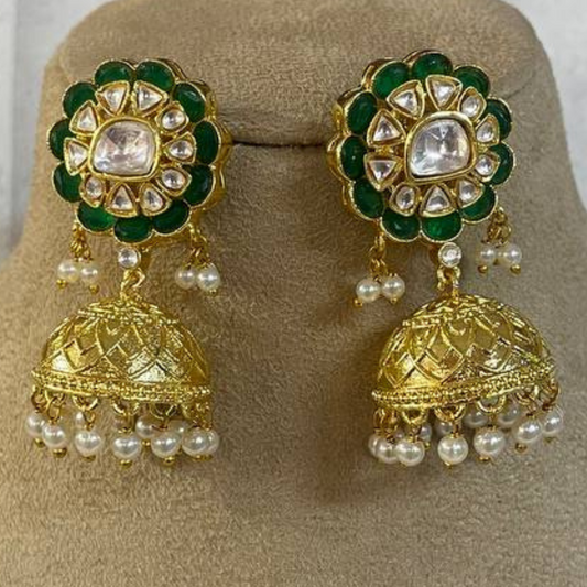 MEERA EMERALD GREEN EARRINGS