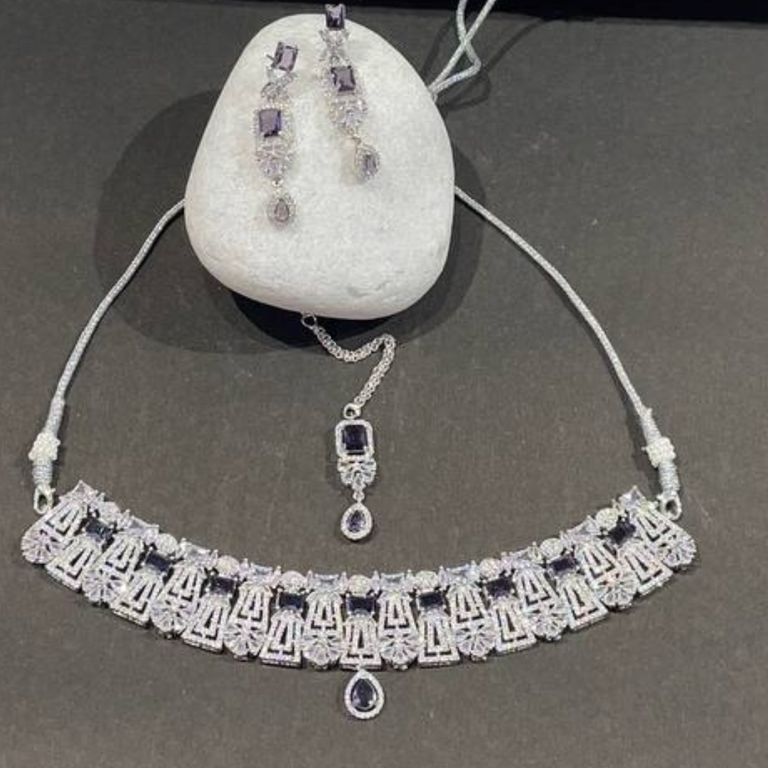 BAHARA VOILET JEWELLERY SET