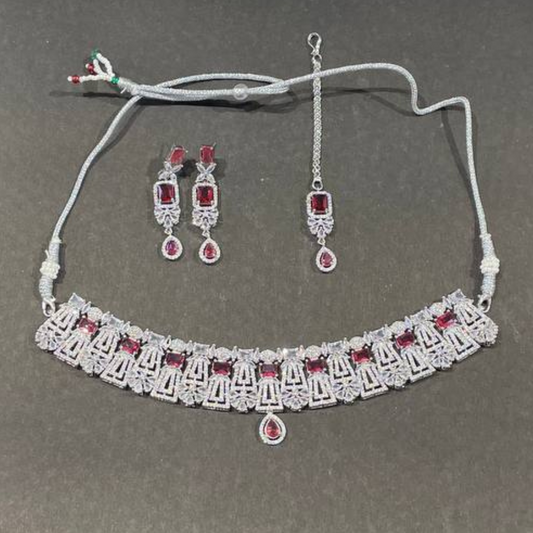 BAHARA RED JEWELLERY SET