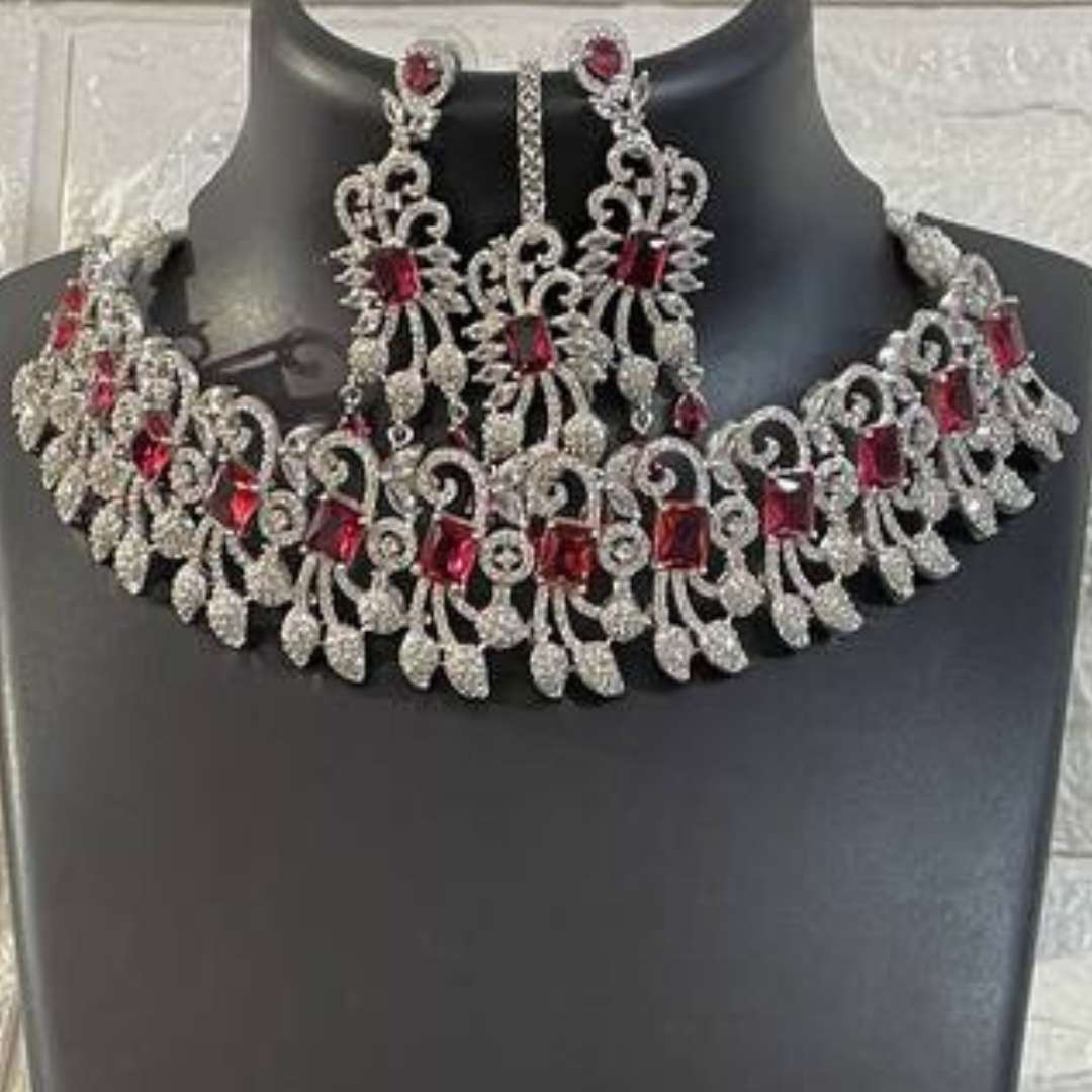 MOHITA RED JEWELLERY SET