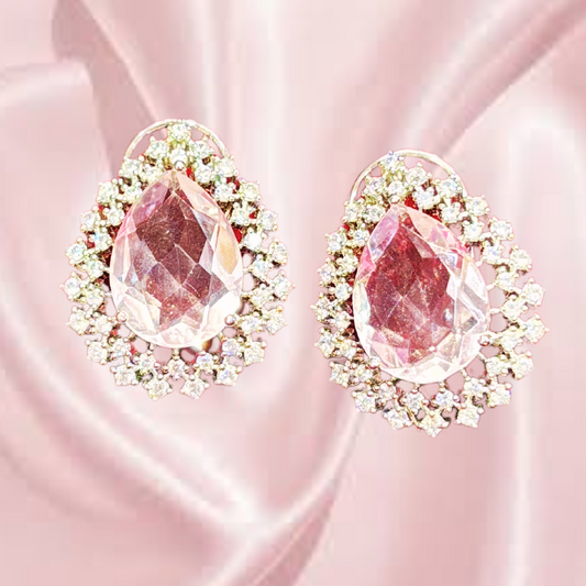 Pink Terra stud earrings