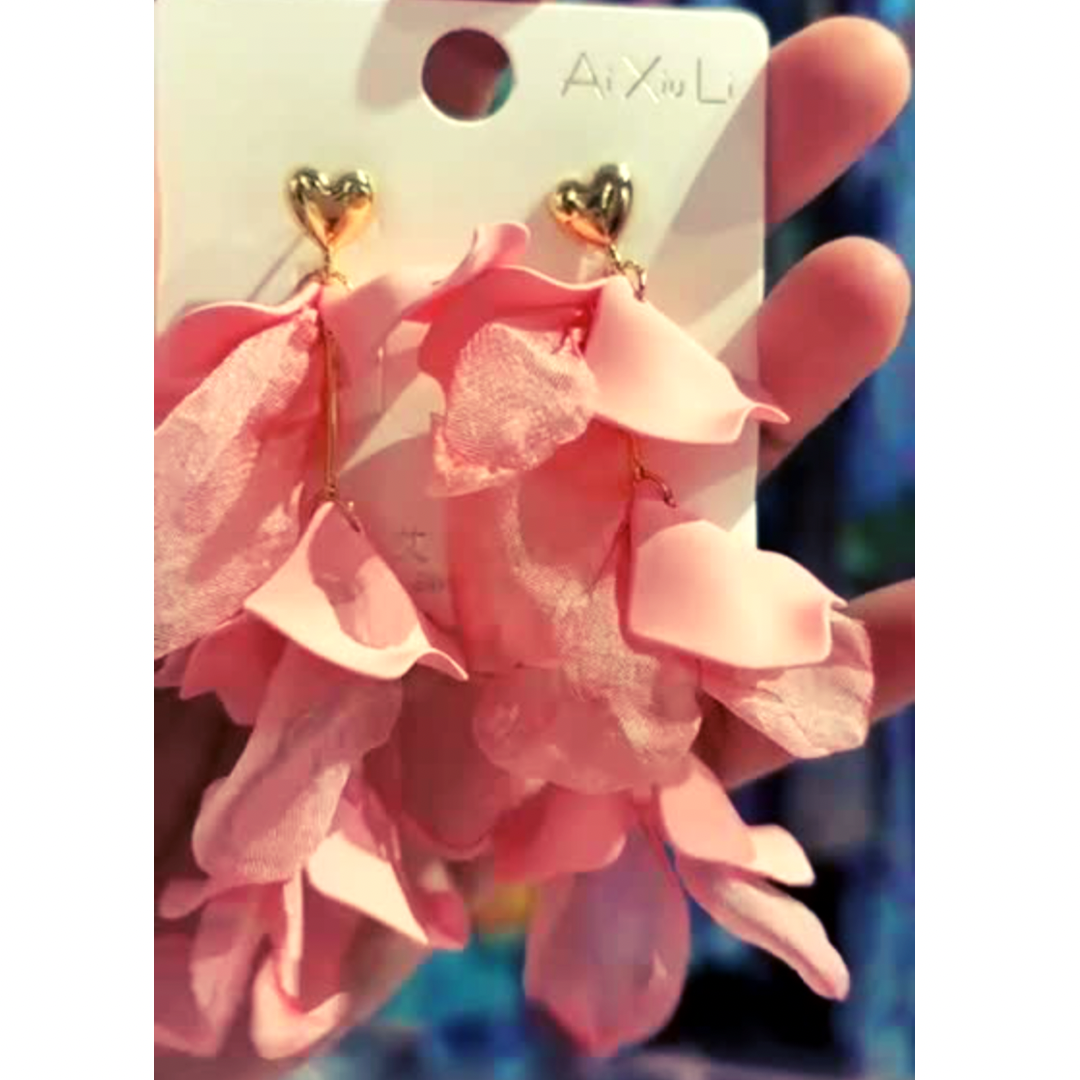 PEACH  PETAL EARRINGS