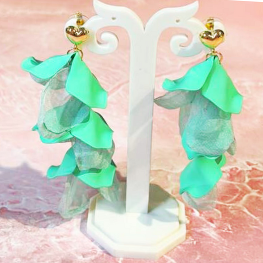 MINT PETAL EARRINGS