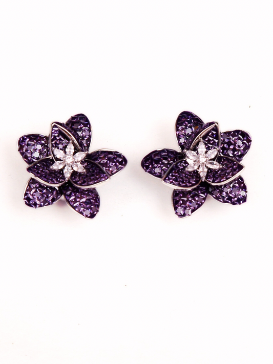 Voilet  Florina CZ Earrings