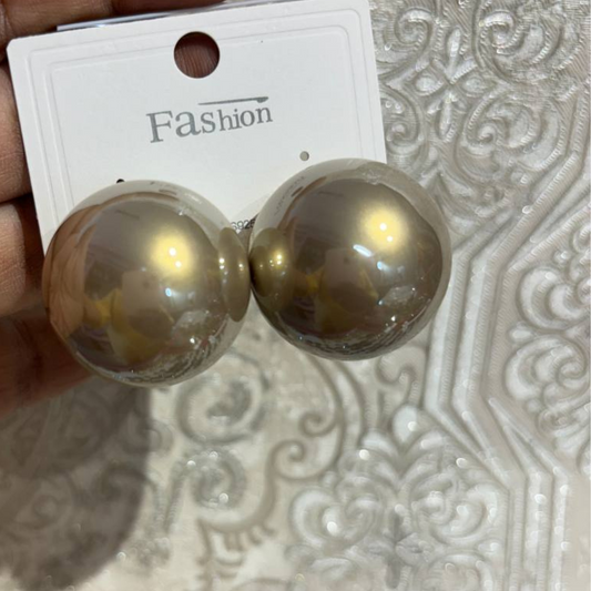 SILVER BALL STUD EARRINGS