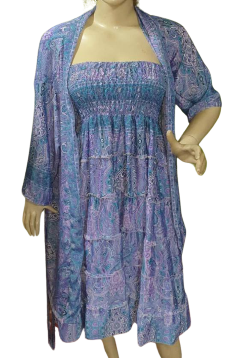 KAYA LAVENDER KIMONO DRESS