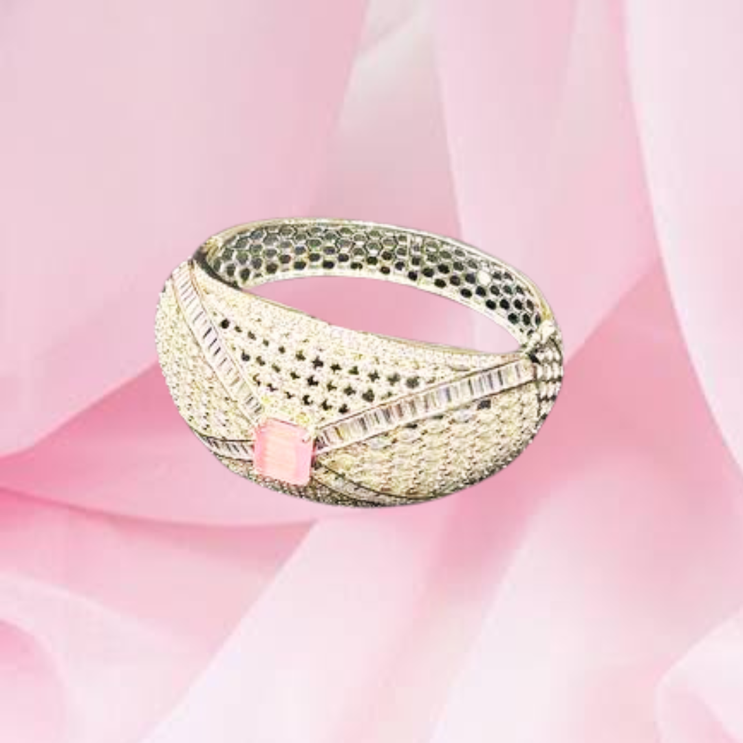 Pink heera bracelet