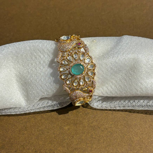 MAYURI TURQUOISE MOISSANITE BANGLES