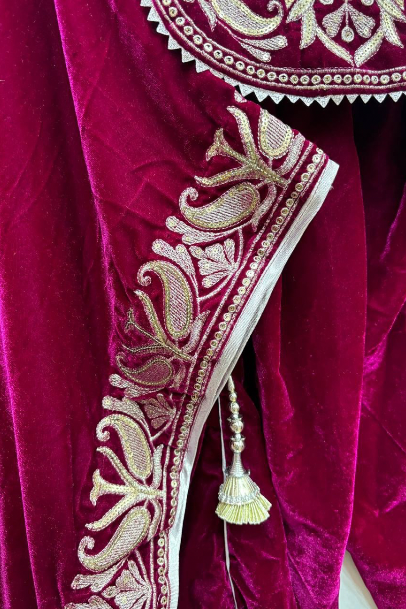 Magenta jully Kaftan suit