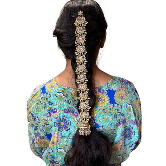 PINK MEENAKSHI HAIR BRAID