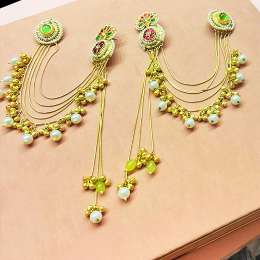 Green Dal-lake Kashmiri earrings