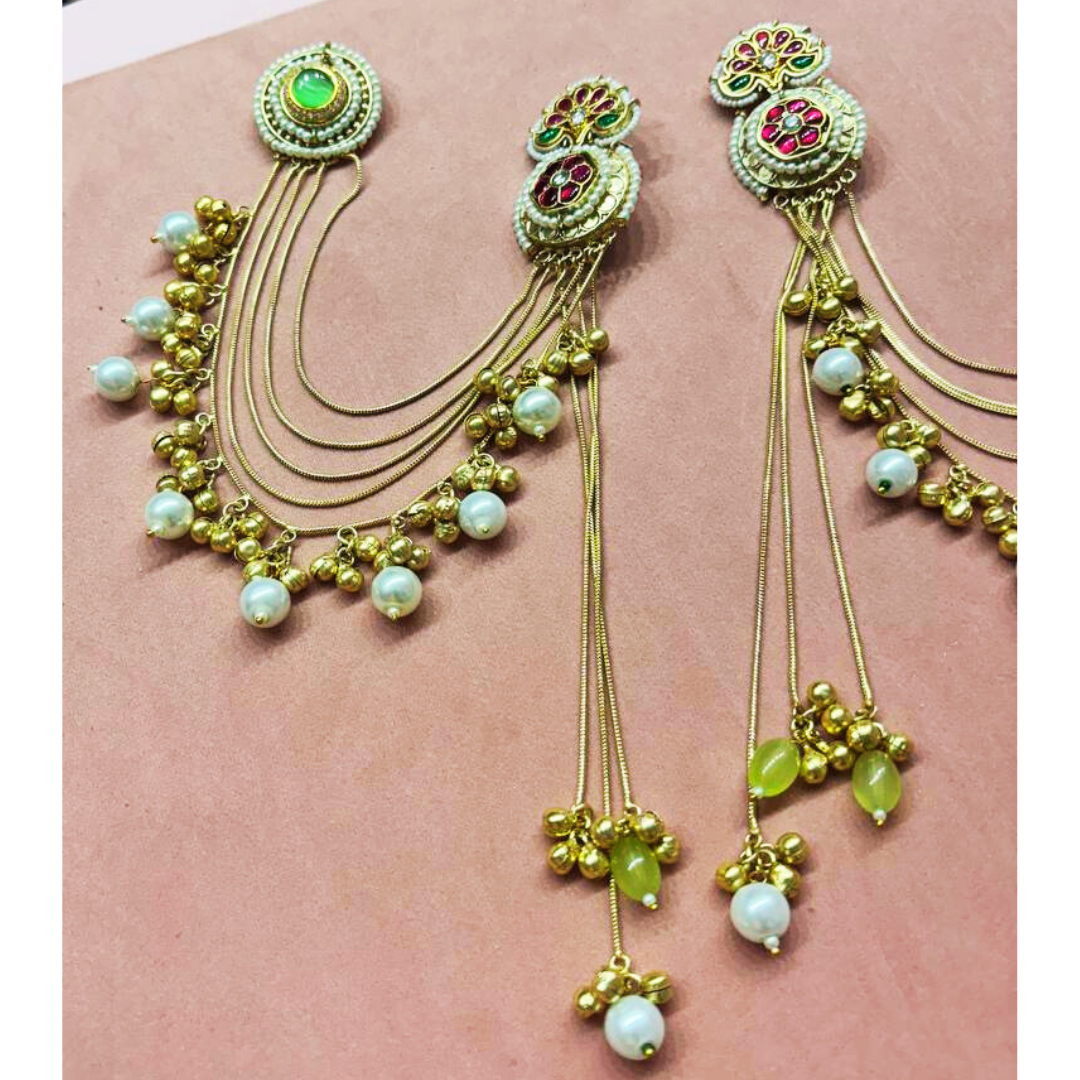 Green Dal-lake Kashmiri earrings
