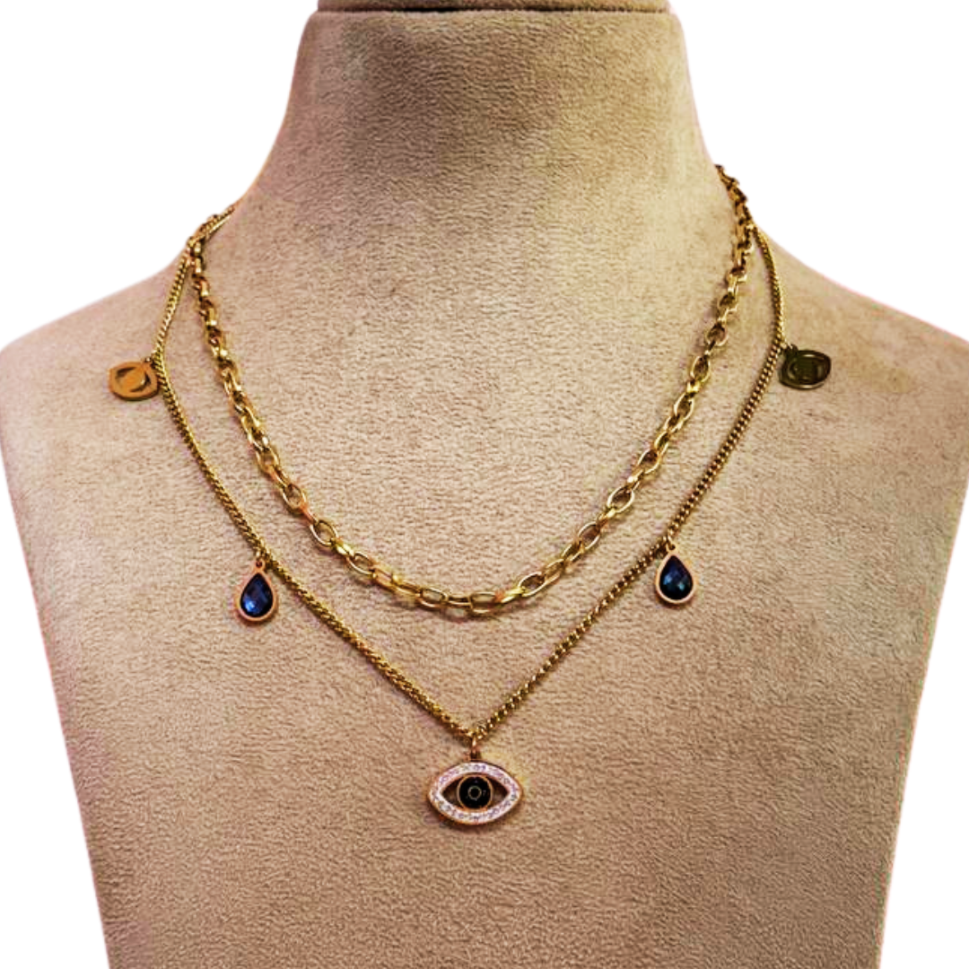 Evil eye chain necklace