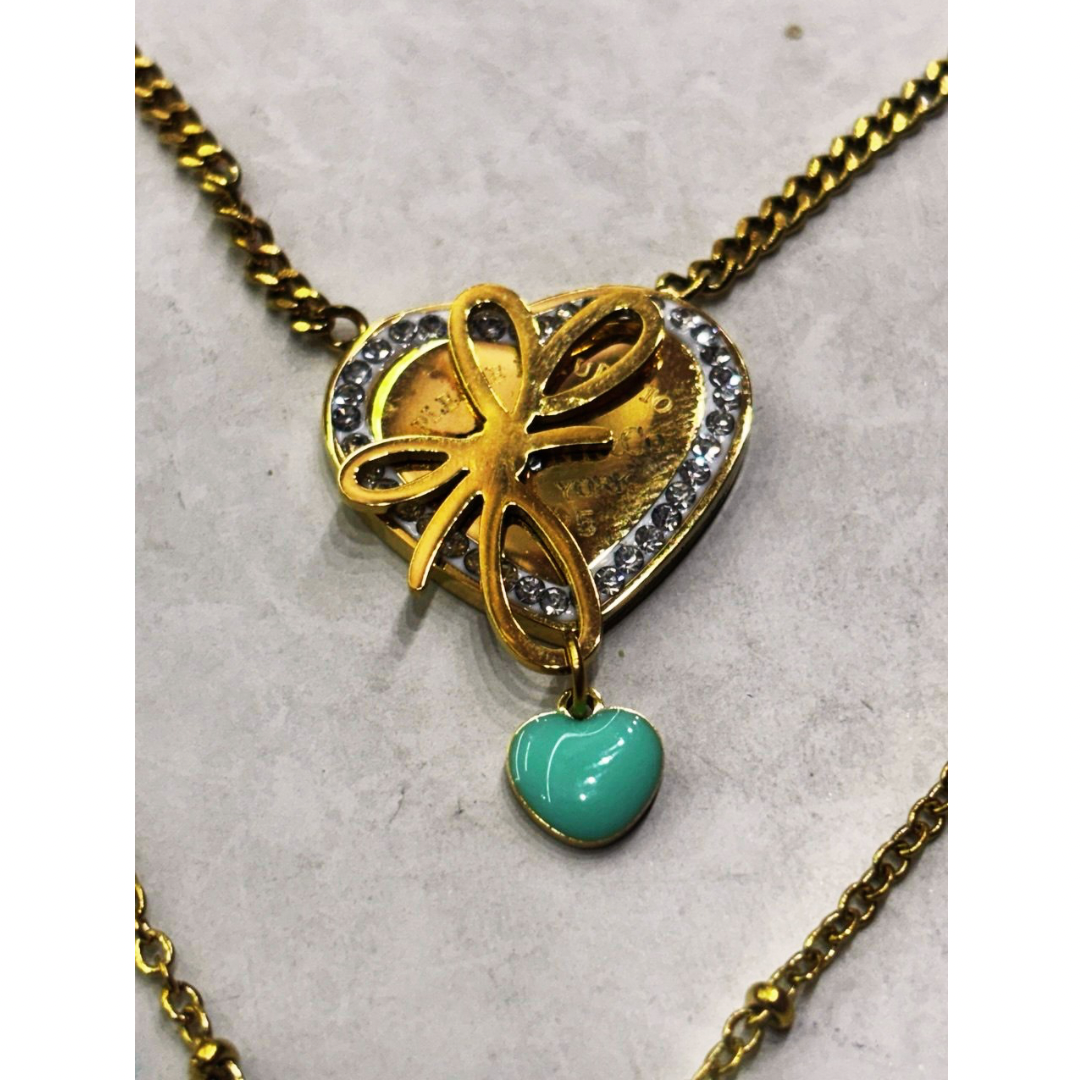 TQ Heart chain necklace