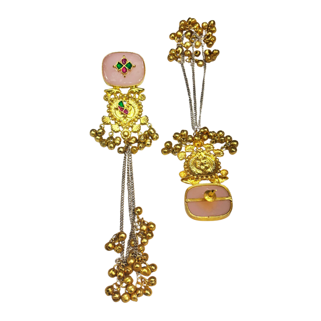 Pink Hayat Kashmiri earrings