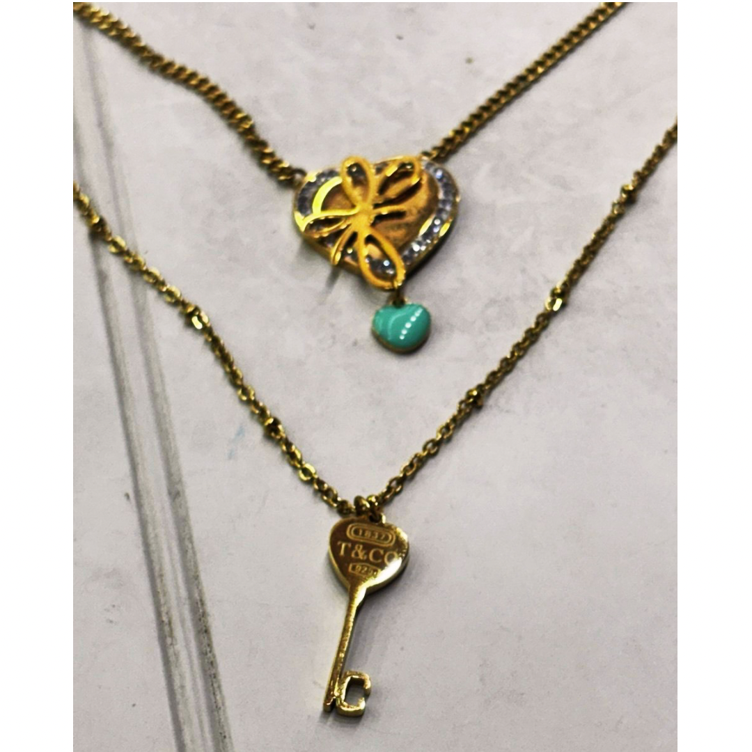 TQ Heart chain necklace