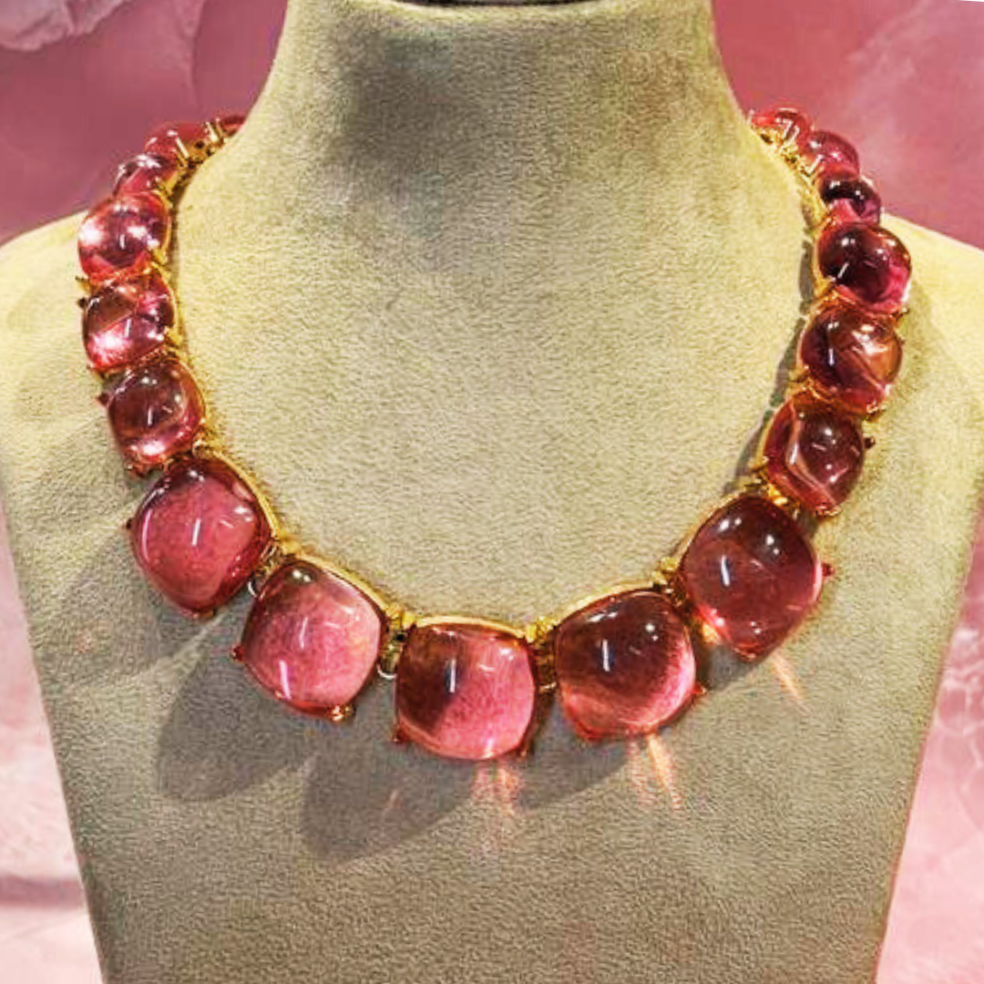 KOHI PINK SQUARE NECKLACE