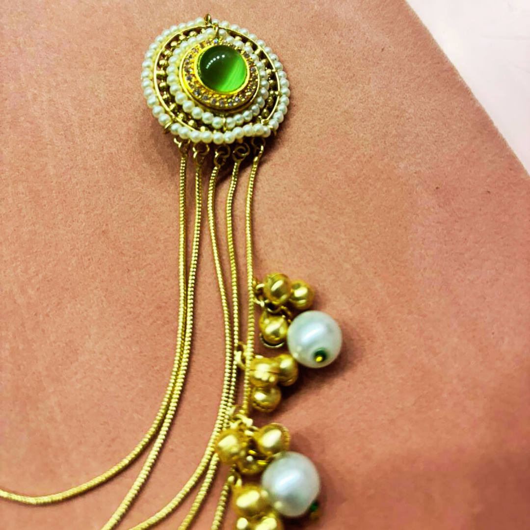 Green Dal-lake Kashmiri earrings