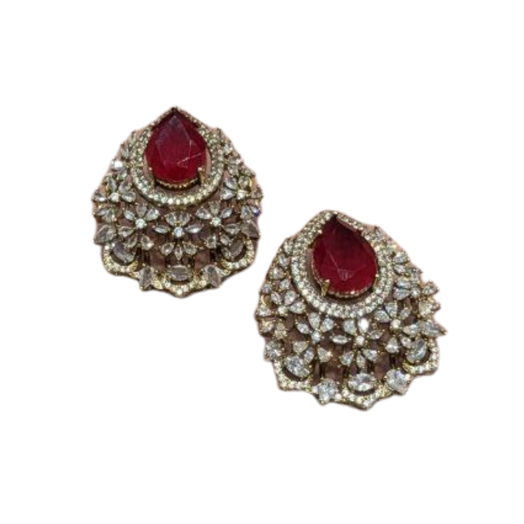 Red Radhika jewellery set