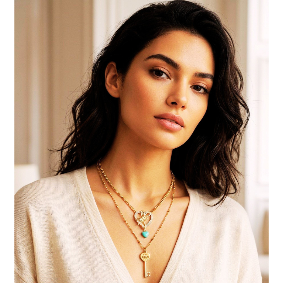 TQ Heart chain necklace