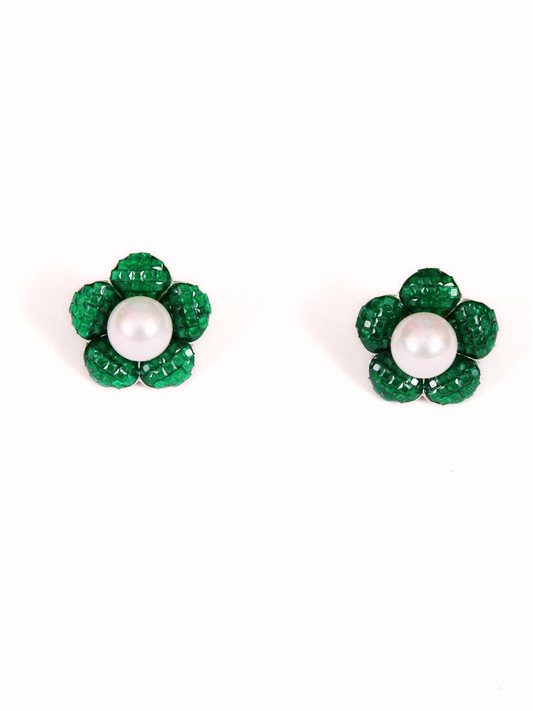 Flora CZ moti earrings