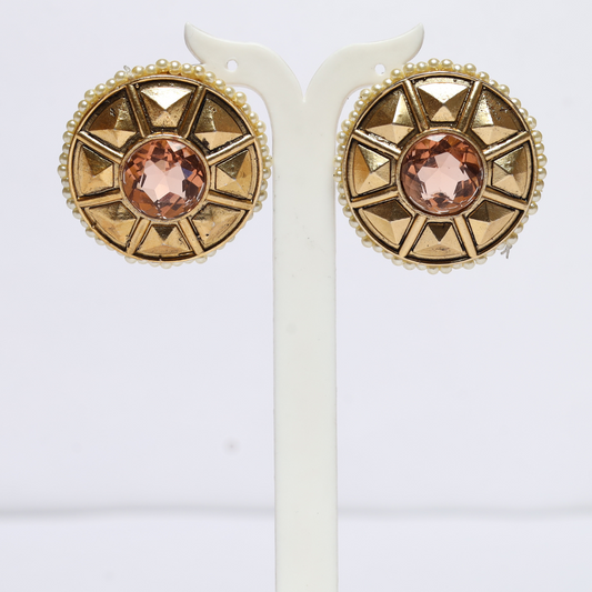 JOKA COPPER STUD EARRINGS