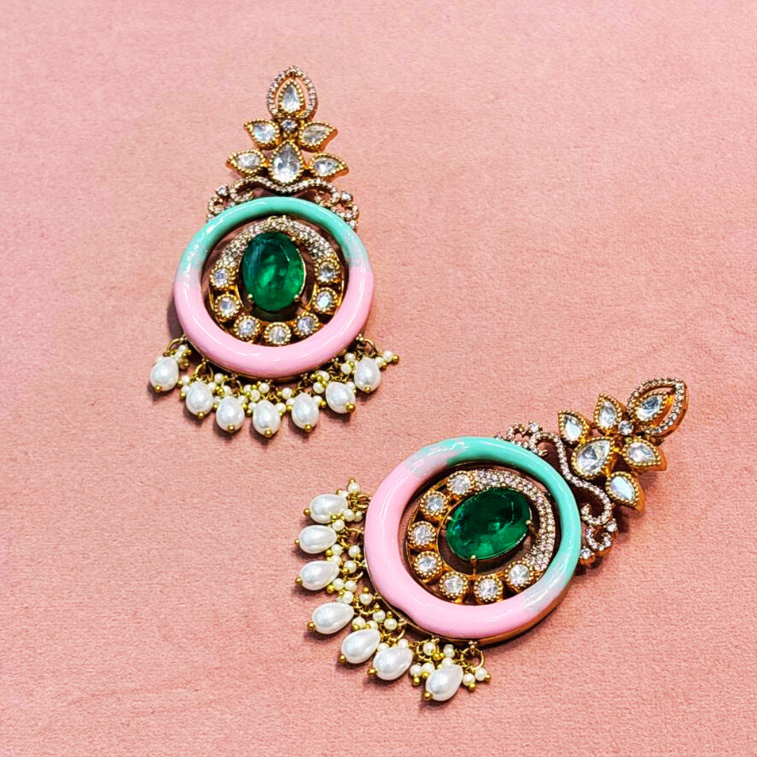 Moulin moissanite earrings