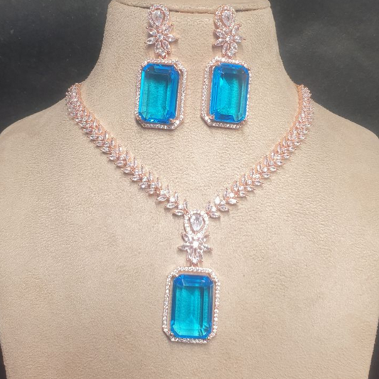 SOHI AQUA-RG NECKLACE
