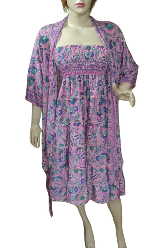 KAYA PINK KIMONO DRESS