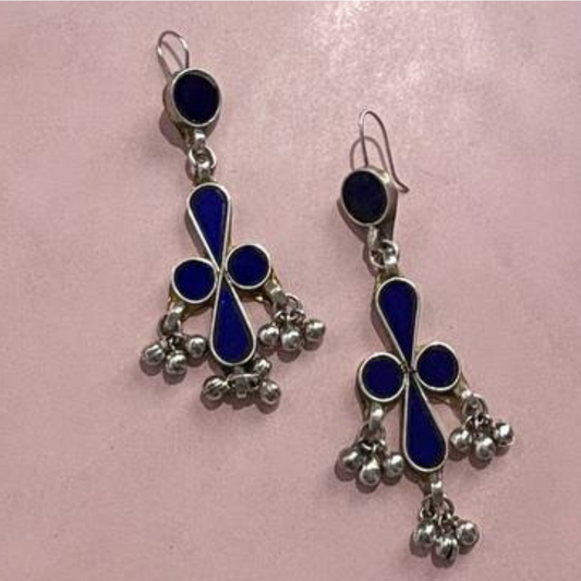 JHUMIYA BLUE AFGAANI EARRINGS