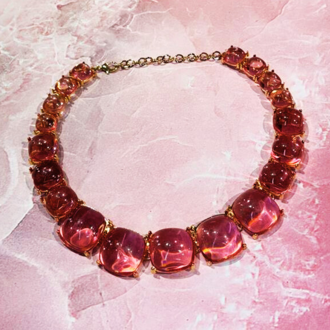 KOHI PINK SQUARE NECKLACE