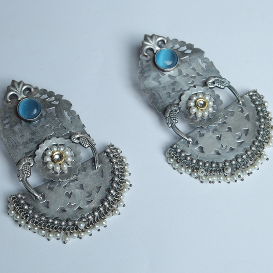 MITHU BLUE-WHITE EARRING